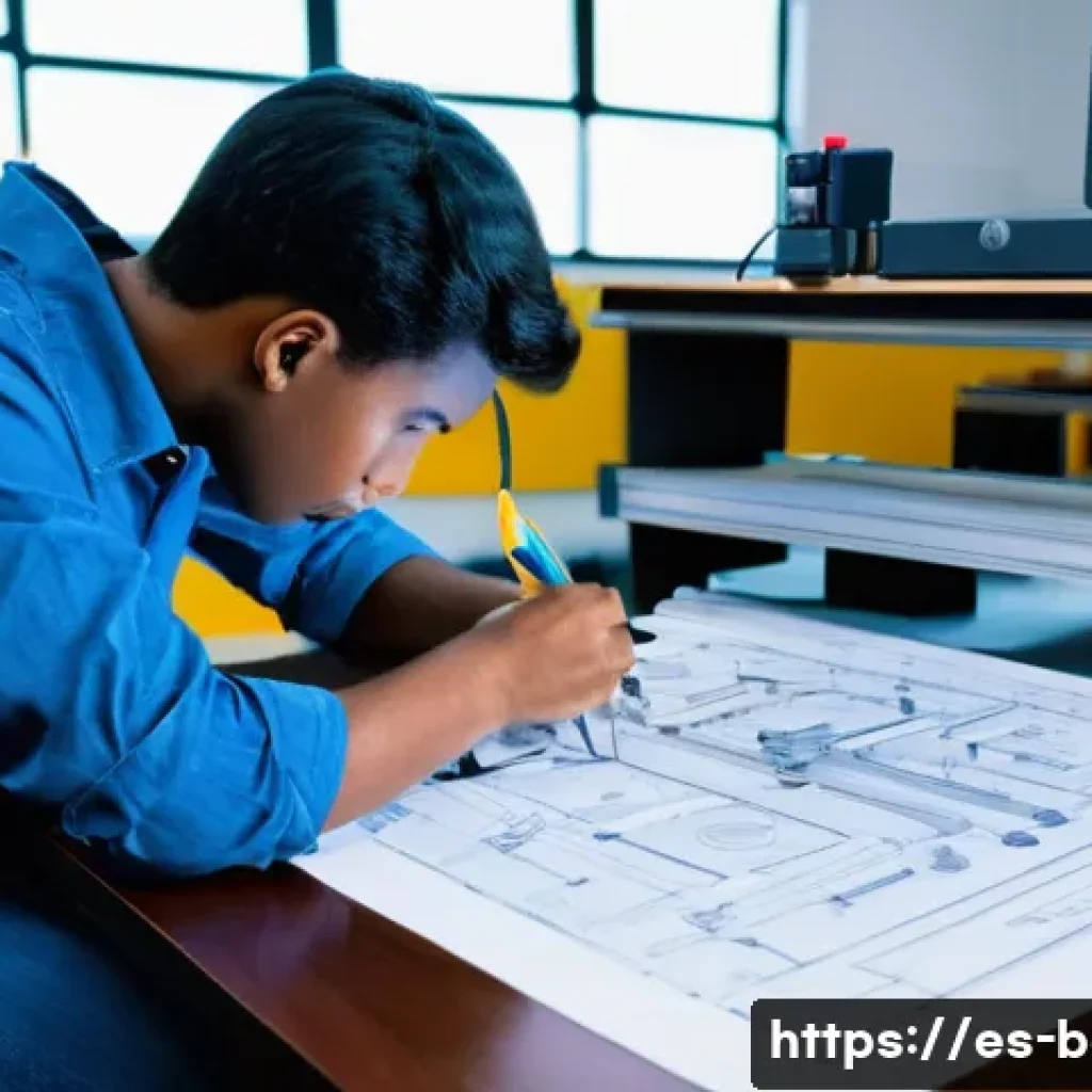 건축전기설비기사 실무 도면 해석 사례 - **Prompt:** A detailed, realistic image of a young adult, possibly a student or apprentice electrici...