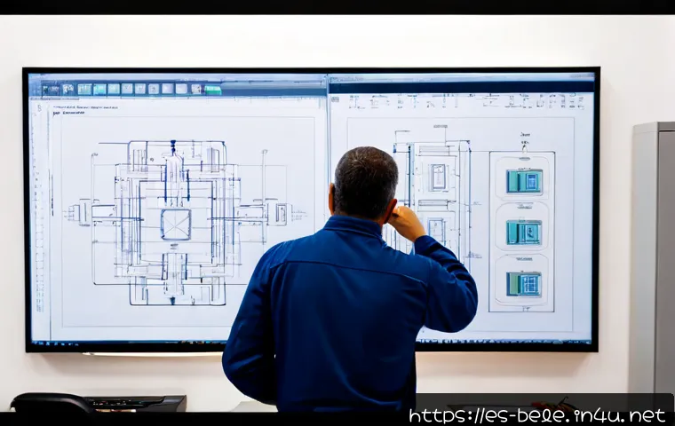건축전기설비기사 도면 해독 심화 과정 - Photorealistic advanced electrical design training scene in a Spanish architectural engineering stud...